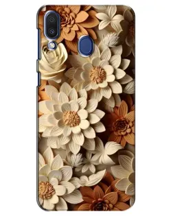 Чехол для Samsung Galaxy M20 (M205) с картинкой «Бежевый флористический декор» Чехол для Samsung Galaxy M20 (M205) с картинкой «Бежевый флористический декор»
