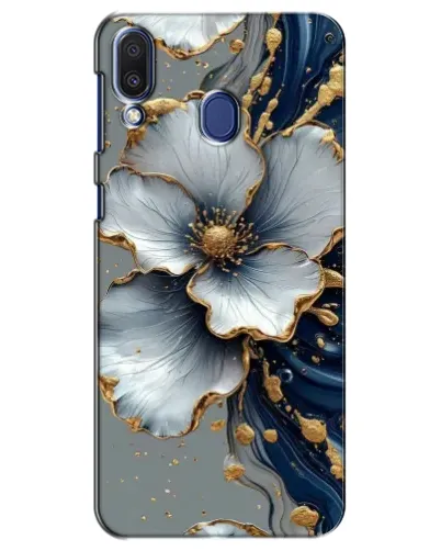 Чехол для Samsung Galaxy M20 (M205) с картинкой «Белый цветок и золотой флюид» Чехол для Samsung Galaxy M20 (M205) с картинкой «Белый цветок и золотой флюид»