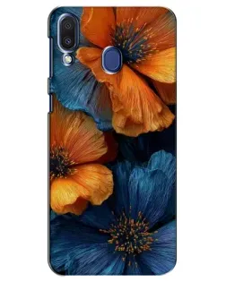 Чехол для Samsung Galaxy M20 (M205) с картинкой «Яркая сине-оранжевая флора» Чехол для Samsung Galaxy M20 (M205) с картинкой «Яркая сине-оранжевая флора»