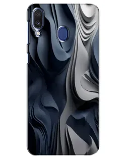 Чехол для Samsung Galaxy M20 (M205) с картинкой «Объемные синие складки» Чехол для Samsung Galaxy M20 (M205) с картинкой «Объемные синие складки»