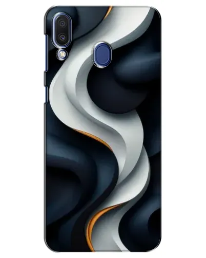Чехол для Samsung Galaxy M20 (M205) с картинкой «Объемные черно-белые ленты» Чехол для Samsung Galaxy M20 (M205) с картинкой «Объемные черно-белые ленты»