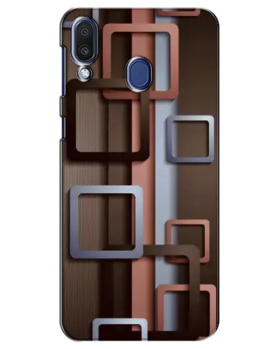 Чехол для Samsung Galaxy M20 (M205) с картинкой «Коричневые объемные квадраты» Чехол для Samsung Galaxy M20 (M205) с картинкой «Коричневые объемные квадраты»