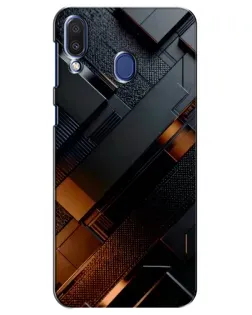 Чехол для Samsung Galaxy M20 (M205) с картинкой «Черные геометрические блоки»