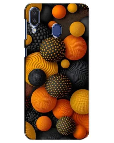 Чехол для Samsung Galaxy M20 (M205) с картинкой «Объемные оранжевые сферы» Чехол для Samsung Galaxy M20 (M205) с картинкой «Объемные оранжевые сферы»