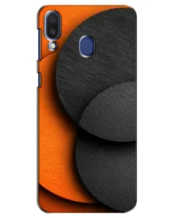 Чехол для Samsung Galaxy M20 (M205) с картинкой «Геометрия оранжевых кругов»