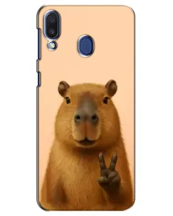 Чехол для Samsung Galaxy M20 (M205) с картинкой «Капибара виктория»
