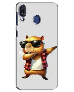 Чехол для Samsung Galaxy M20 (M205) с картинкой «Капибара рэпер даб»