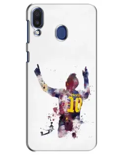 Чехол для Samsung Galaxy M20 (M205) с картинкой «Акварельный Месси Барселона» Чехол для Samsung Galaxy M20 (M205) с картинкой «Акварельный Месси Барселона»