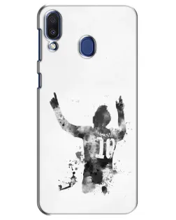 Чехол для Samsung Galaxy M20 (M205) с картинкой «Черно-белый силуэт Месси» Чехол для Samsung Galaxy M20 (M205) с картинкой «Черно-белый силуэт Месси»
