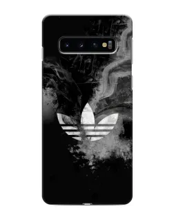 Чехол для Samsung Galaxy S10e с картинкой «Абстрактный дым Adidas»