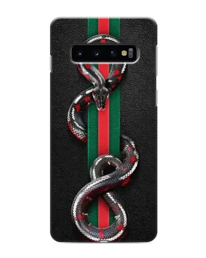 Чехол для Samsung Galaxy S10e с картинкой «Gucci — змея на полосе» Чехол для Samsung Galaxy S10e с картинкой «Gucci — змея на полосе»