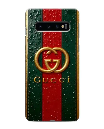 Чехол для Samsung Galaxy S10e с картинкой «Gucci — фирменная полоса и золото» Чехол для Samsung Galaxy S10e с картинкой «Gucci — фирменная полоса и золото»