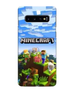 Чехол для Samsung Galaxy S10e с картинкой «Minecraft классический мир»