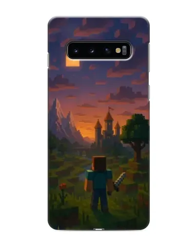Чехол для Samsung Galaxy S10e с картинкой «Стив у башни» Чехол для Samsung Galaxy S10e с картинкой «Стив у башни»