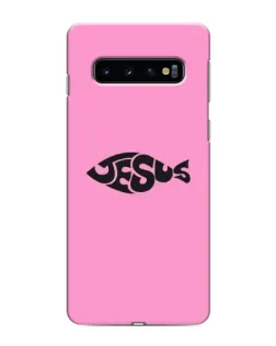Чехол для Samsung Galaxy S10e с картинкой «Розовый символ  Jesus»