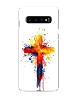 Чехол для Samsung Galaxy S10e с картинкой «Акварельный крест»