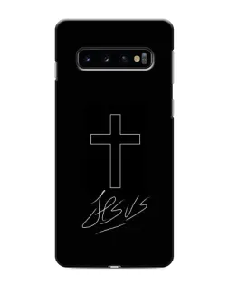 Чехол для Samsung Galaxy S10e с картинкой «Графический крест Jesus»