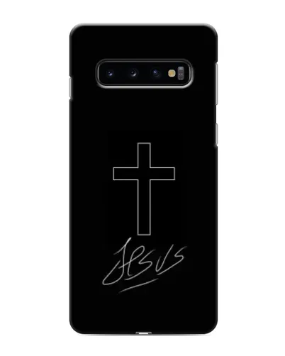 Чехол для Samsung Galaxy S10e с картинкой «Графический крест Jesus» Чехол для Samsung Galaxy S10e с картинкой «Графический крест Jesus»