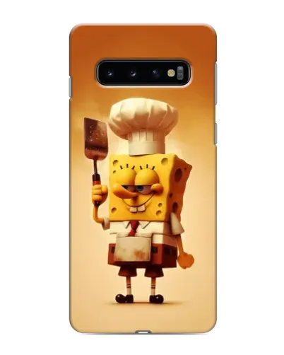 Чехол для Samsung Galaxy S10e с картинкой «Губка Боб повар»