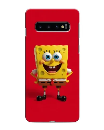 Чехол для Samsung Galaxy S10e с картинкой «Спанч Боб на красном»