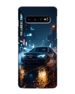 Чехол для Samsung Galaxy S10e с картинкой «Ночной город и Audi» Чехол для Samsung Galaxy S10e с картинкой «Ночной город и Audi»