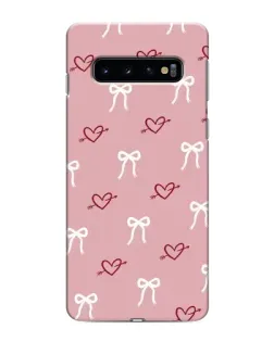 Чехол для Samsung Galaxy S10e с картинкой «Сердца и банты»
