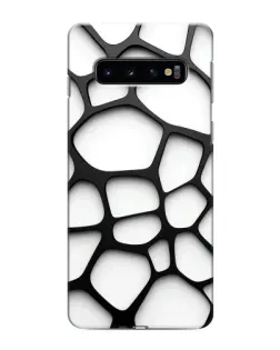 Чехол для Samsung Galaxy S10e с картинкой «Белая объемная сетка»