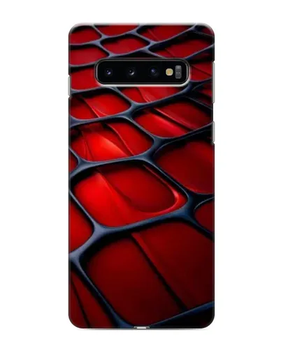 Чехол для Samsung Galaxy S10e с картинкой «Красная глянцевая сетка»