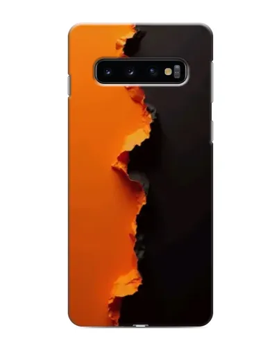 Чехол для Samsung Galaxy S10e с картинкой «Оранжевый разлом»