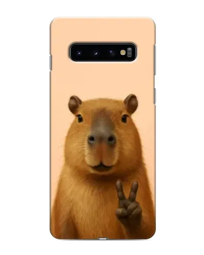 Чехол для Samsung Galaxy S10e с картинкой «Капибара виктория» Чехол для Samsung Galaxy S10e с картинкой «Капибара виктория»