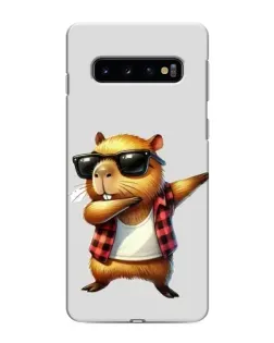 Чохол для Samsung Galaxy S10e з картинкою «Капібара репер даб» Чохол для Samsung Galaxy S10e з картинкою «Капібара репер даб»