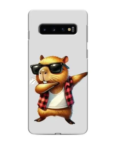 Чехол для Samsung Galaxy S10e с картинкой «Капибара рэпер даб» Чехол для Samsung Galaxy S10e с картинкой «Капибара рэпер даб»
