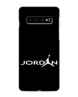 Чехол для Samsung Galaxy s10 Plus с картинкой «Jordan White Logo» Чехол для Samsung Galaxy s10 Plus с картинкой «Jordan White Logo»