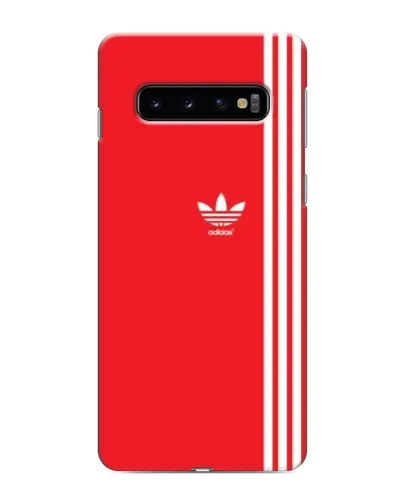 Чехол для Samsung Galaxy s10 Plus с картинкой «Красный минимализм Adidas»