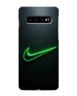 Чехол для Samsung Galaxy s10 Plus с картинкой «Неоновый контур Nike»