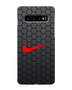 Чехол для Samsung Galaxy s10 Plus с картинкой «Nike — карбоновая сетка»