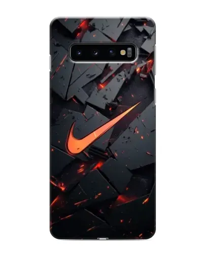 Чехол для Samsung Galaxy s10 Plus с картинкой «Nike — эффект разломов»