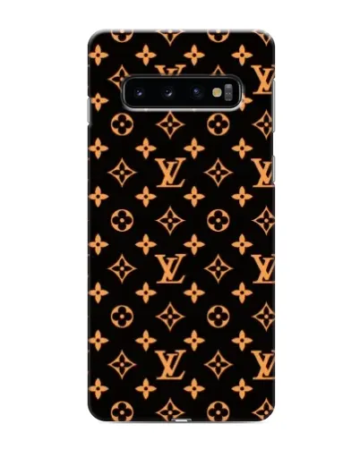 Чехол для Samsung Galaxy s10 Plus с картинкой «Золотая монограмма LV»