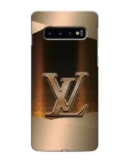 Чехол для Samsung Galaxy s10 Plus с картинкой «LV — золотое сияние»