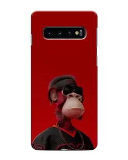 Чехол для Samsung Galaxy s10 Plus с картинкой «Bored Ape в красном»