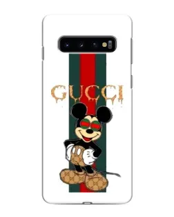 Чехол для Samsung Galaxy s10 Plus с картинкой «Микки Маус Gucci — полосы» Чехол для Samsung Galaxy s10 Plus с картинкой «Микки Маус Gucci — полосы»