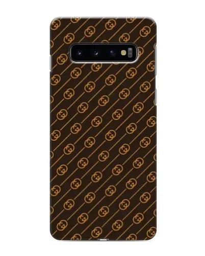 Чехол для Samsung Galaxy s10 Plus с картинкой «Gucci — золотые диагонали»