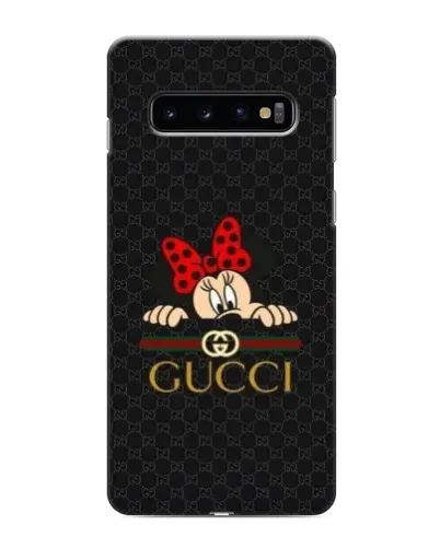 Чехол для Samsung Galaxy s10 Plus с картинкой «Минни Маус Gucci — черный»