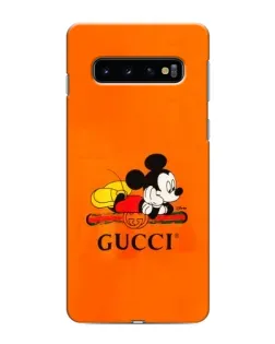 Чехол для Samsung Galaxy s10 Plus с картинкой «Микки Маус Gucci — оранж» Чехол для Samsung Galaxy s10 Plus с картинкой «Микки Маус Gucci — оранж»
