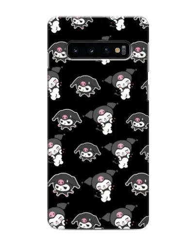 Чехол для Samsung Galaxy s10 Plus с картинкой «Черный паттерн Kuromi»