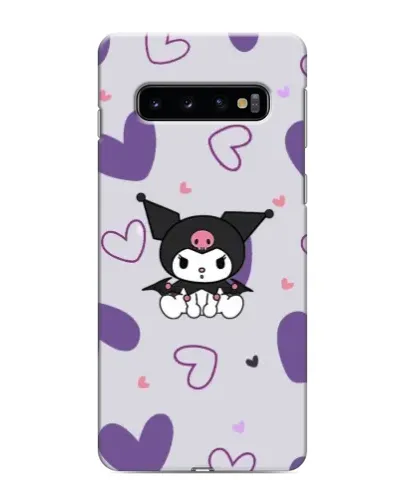 Чехол для Samsung Galaxy s10 Plus с картинкой «Kuromi и лавандовые сердца»