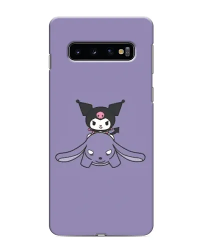 Чехол для Samsung Galaxy s10 Plus с картинкой «Kuromi на лиловом фоне»