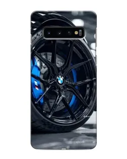 Чехол для Samsung Galaxy s10 Plus с картинкой «Колесо BMW вблизи»