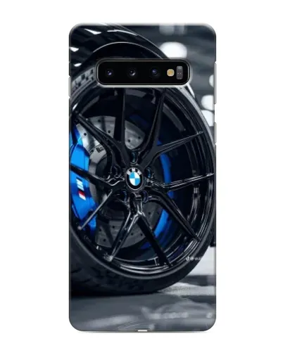 Чехол для Samsung Galaxy s10 Plus с картинкой «Колесо BMW вблизи»