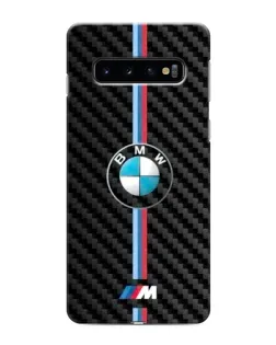Чехол для Samsung Galaxy s10 Plus с картинкой «Эмблема BMW и карбон»